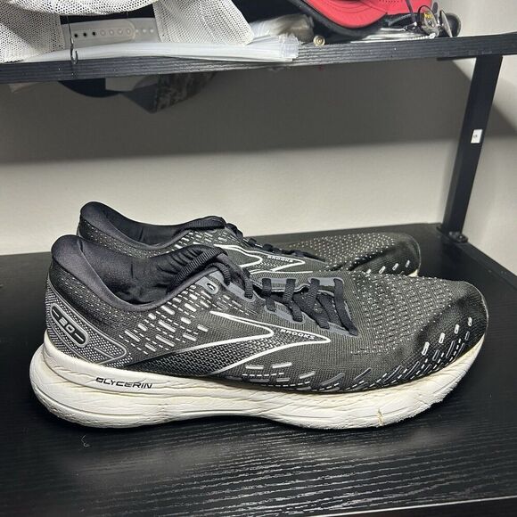 Brooks Glycerin 20 1103822E059 Men's Black Gray Running Shoes Size 12.5 2E Wide - Picture 1 of 16